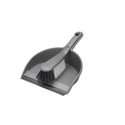 Addis Dustpan & Stiff Brush - Metallic