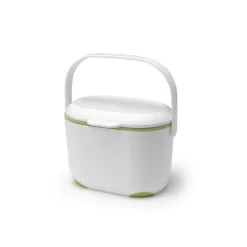 Addis Soft Touch 2.5 Litre Compost Caddy - White & Green