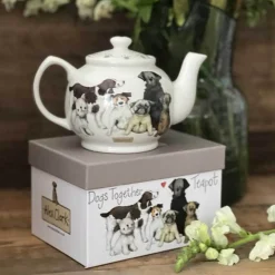 Alex Clark 2-3 Cup Teapot - Dogs Together