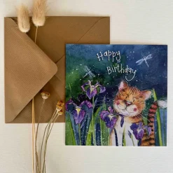 Alex Clark Card - Out At Night Cat