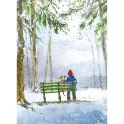 Alex Clark Christmas 100% Cotton Tea Towel - Dog