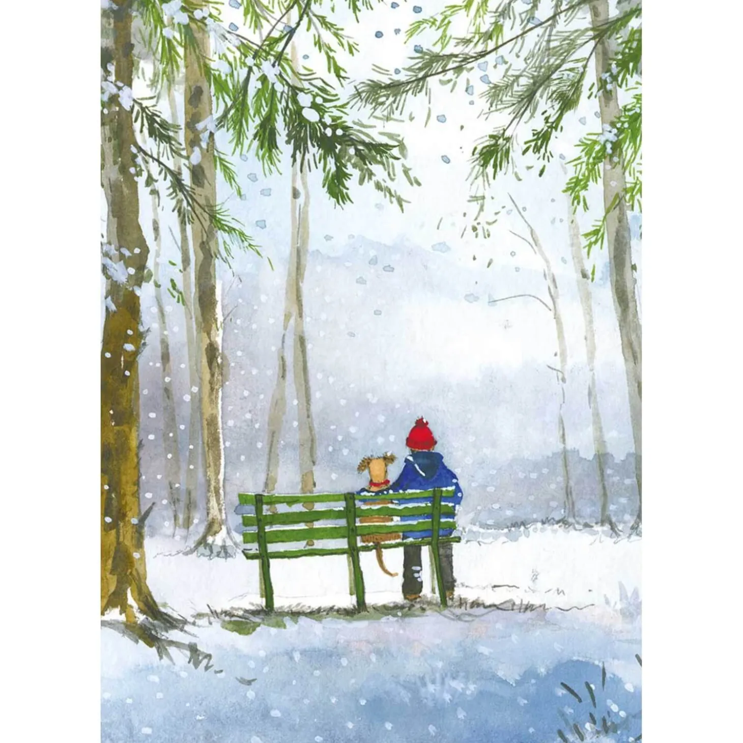 Alex Clark Christmas 100% Cotton Tea Towel - Dog