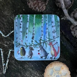 Alex Clark Christmas Coaster - Festive Forest Friends