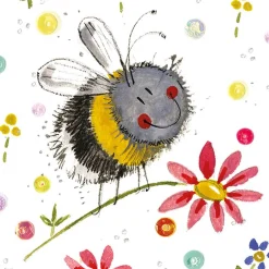 Alex Clark Coaster - Bee & Flowers