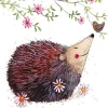 Alex Clark Coaster - Hedgehog & Flowers