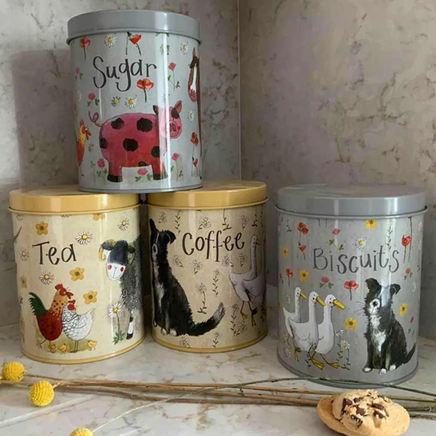 Alex Clark Coffee Storage Tin - Daisyfield Farm