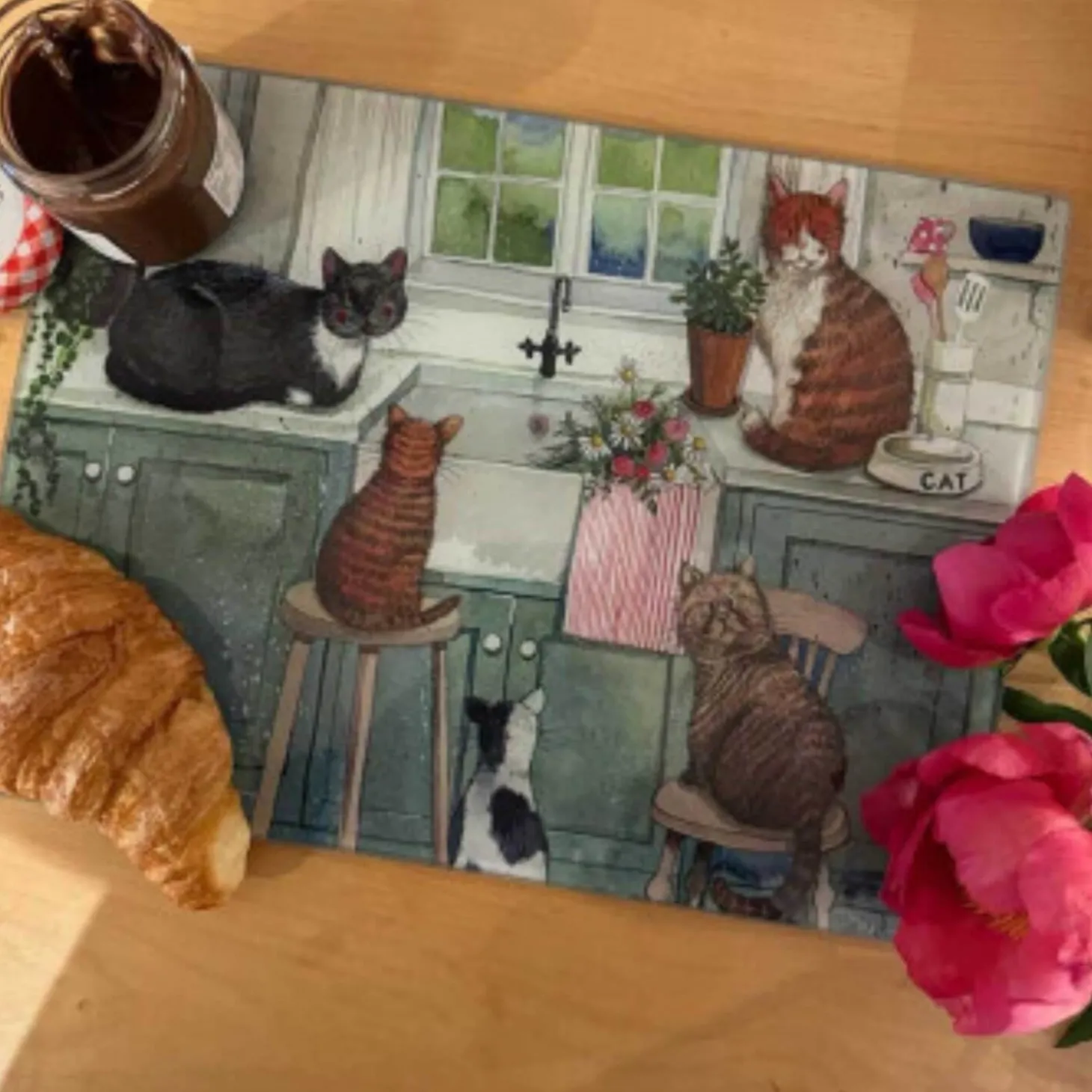 Alex Clark Glass Worktop Saver - Cats In The Kitchen