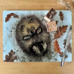 Alex Clark Glass Worktop Saver - Hedgehog