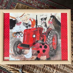 Alex Clark Lap Tray - Big Red