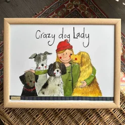 Alex Clark Laptray - Crazy Dog Lady