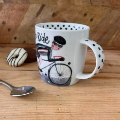 Alex Clark 400ml Mug - Born To Ride - Cycling