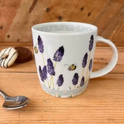 Alex Clark 400ml Mug - Lavender Bees