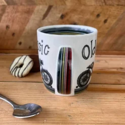 Alex Clark 400ml Mug - Old Classic Motorbike