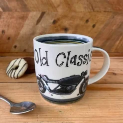 Alex Clark 400ml Mug - Old Classic Motorbike