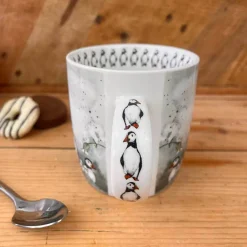 Alex Clark 400ml Mug - Puffins & Sea Campion