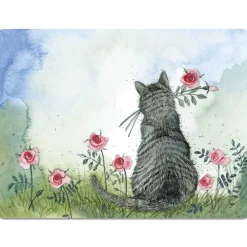 Alex Clark Placemat - Cat & Roses