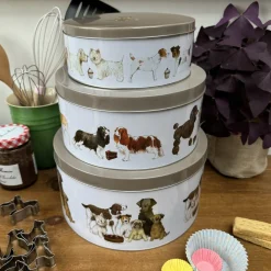 Alex Clark Set Of 3 Cake Tins - Delightful Dogs