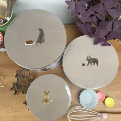 Alex Clark Set Of 3 Cake Tins - Delightful Dogs