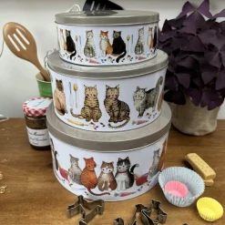 Alex Clark Set Of 3 Cake Tins - Marvellous Moggies
