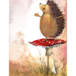 Alex Clark Small Chunky Notebook - Hedgehog & Toadstool