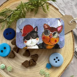 Alex Clark Small Rectangular Tin - Cool Cats