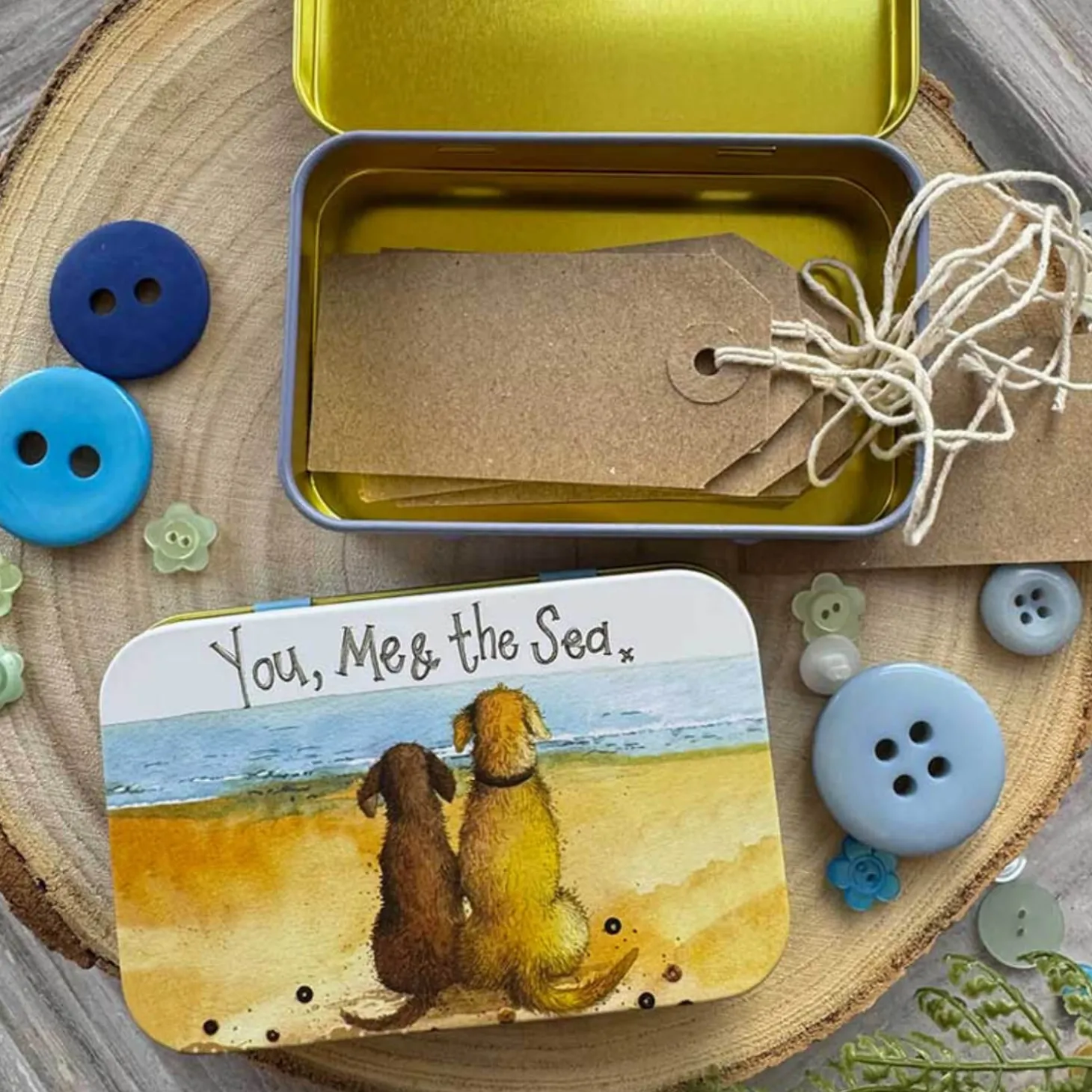 Alex Clark Small Rectangular Tin - You, Me & The Sea