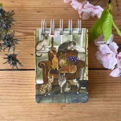 Alex Clark Small Spiral Bound Notepad - Cat House