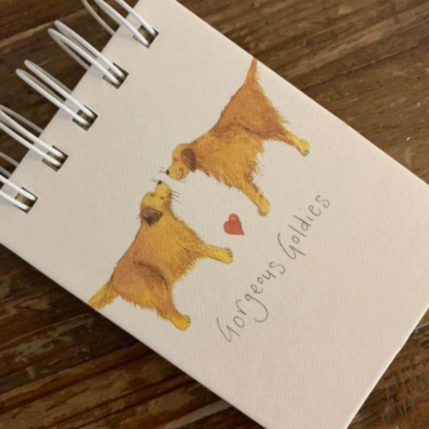 Alex Clark Small Spiral Bound Notepad - Gorgeous Goldies