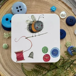 Alex Clark Small Square Tin - Sewing Bee