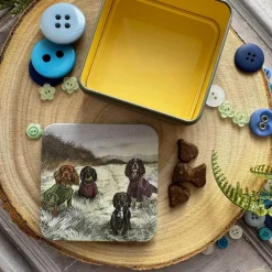 Alex Clark Small Square Tin - Winter Coats