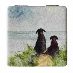 Alex Clark Vegan Leather Compact Mirror - Dunes