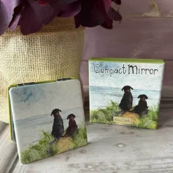 Alex Clark Vegan Leather Compact Mirror - Dunes