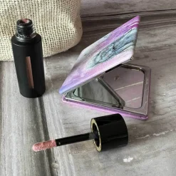 Alex Clark Vegan Leather Compact Mirror - Misty