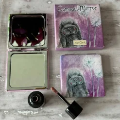 Alex Clark Vegan Leather Compact Mirror - Misty