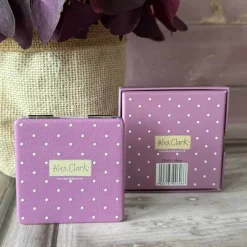 Alex Clark Vegan Leather Compact Mirror - Misty