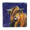 Alex Clark Vegan Leather Compact Mirror - Highland Cow