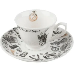 Alice in Wonderland Espresso Cup & Saucer Set