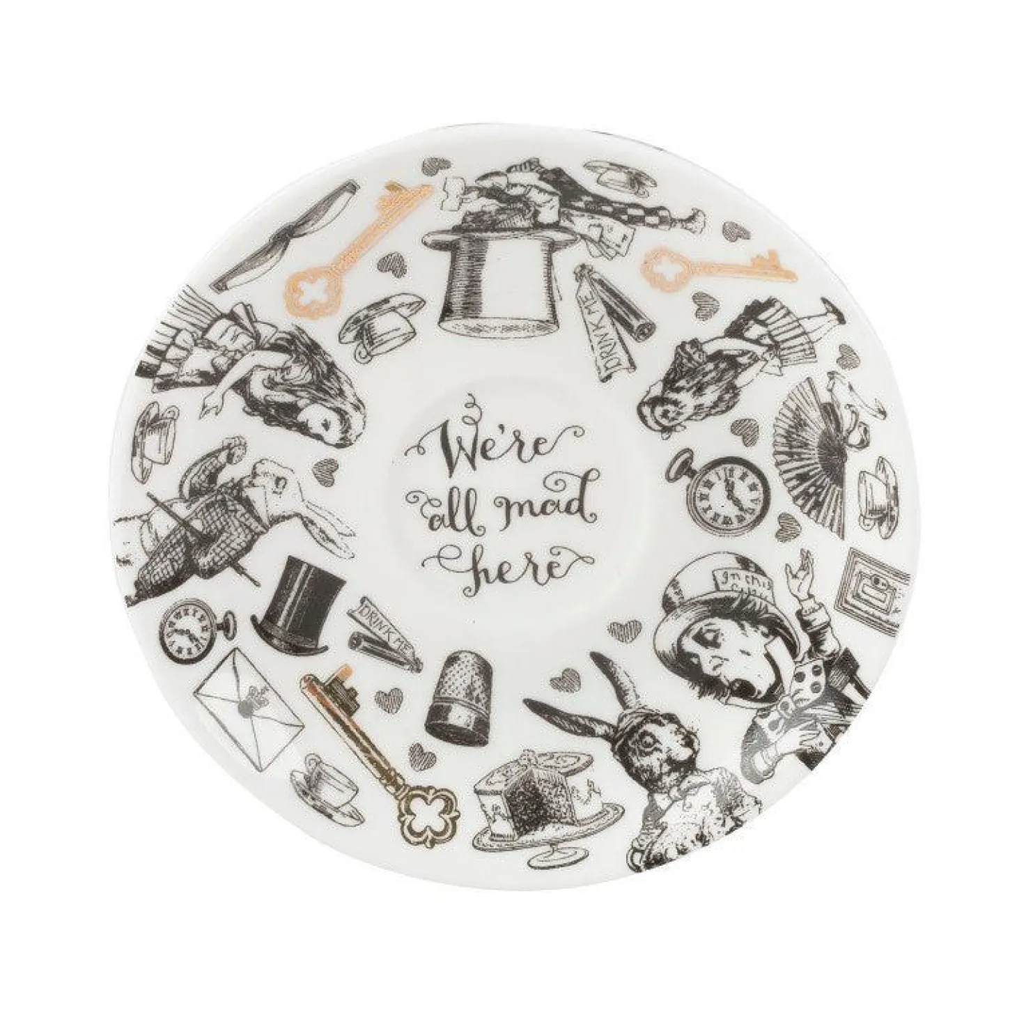 Alice in Wonderland Espresso Cup & Saucer Set