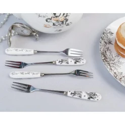 Alice in Wonderland Pastry Forks - Set of 4