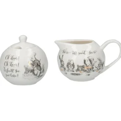 Alice in Wonderland Sugar Bowl & Creamer Set