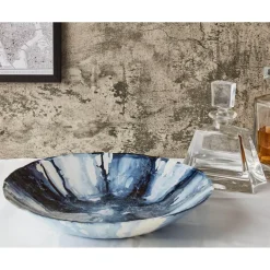 Anton Studio Designs Abstract Glass Round Bowl - 40cm