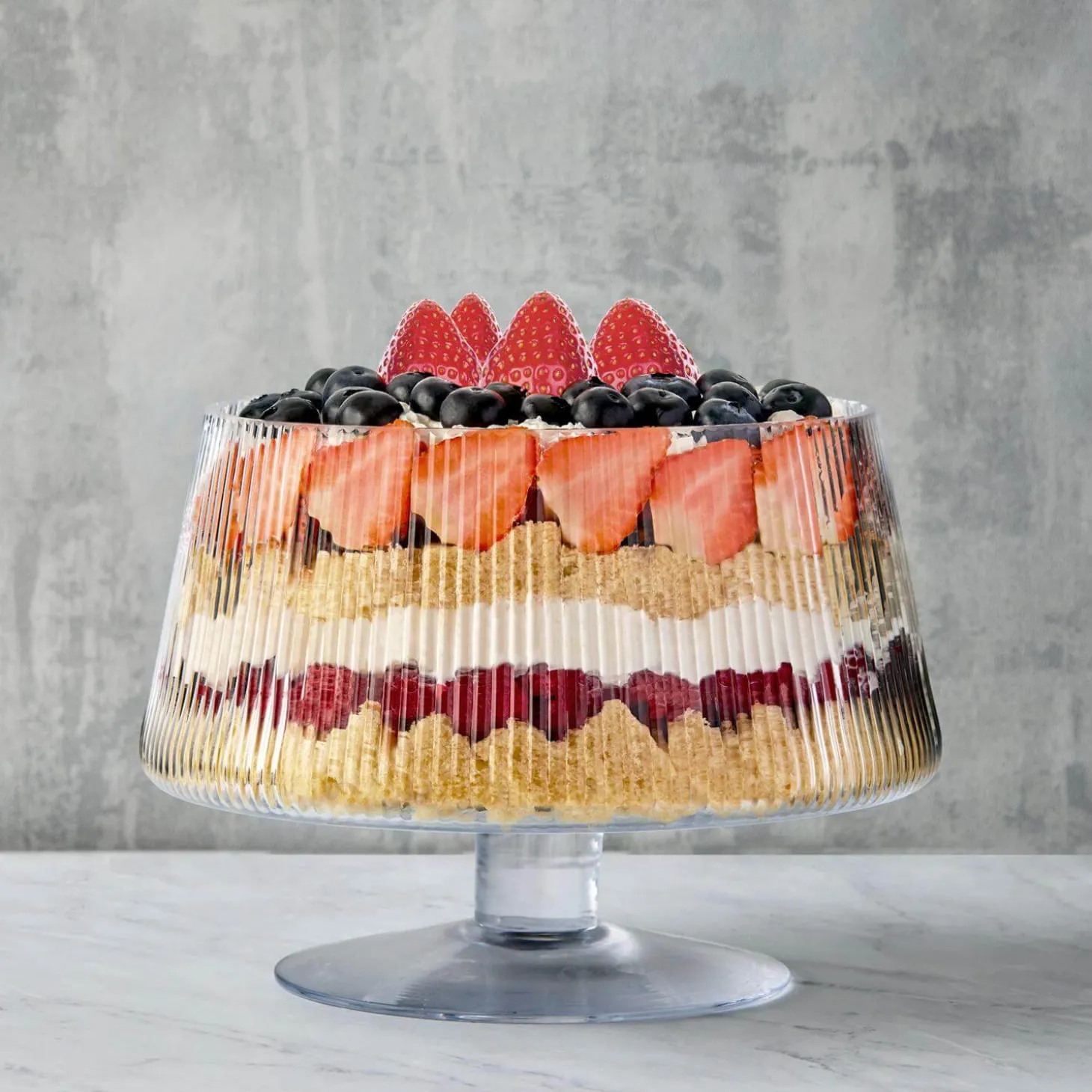 Anton Studio Designs 24cm Stemmed Glass Trifle Bowl - Empire