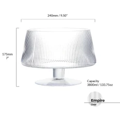 Anton Studio Designs 24cm Stemmed Glass Trifle Bowl - Empire