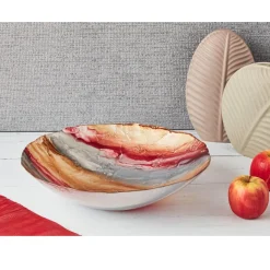 Anton Studio Designs Dune Glass Round Bowl - 32cm