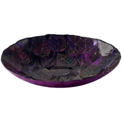 Anton Studio Designs Glass Autumnal Amethyst Bowl - 40cm