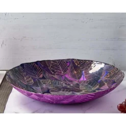 Anton Studio Designs Glass Autumnal Amethyst Bowl - 40cm