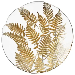 Anton Studio Designs Gold Fern Glass Bowl - 40cm