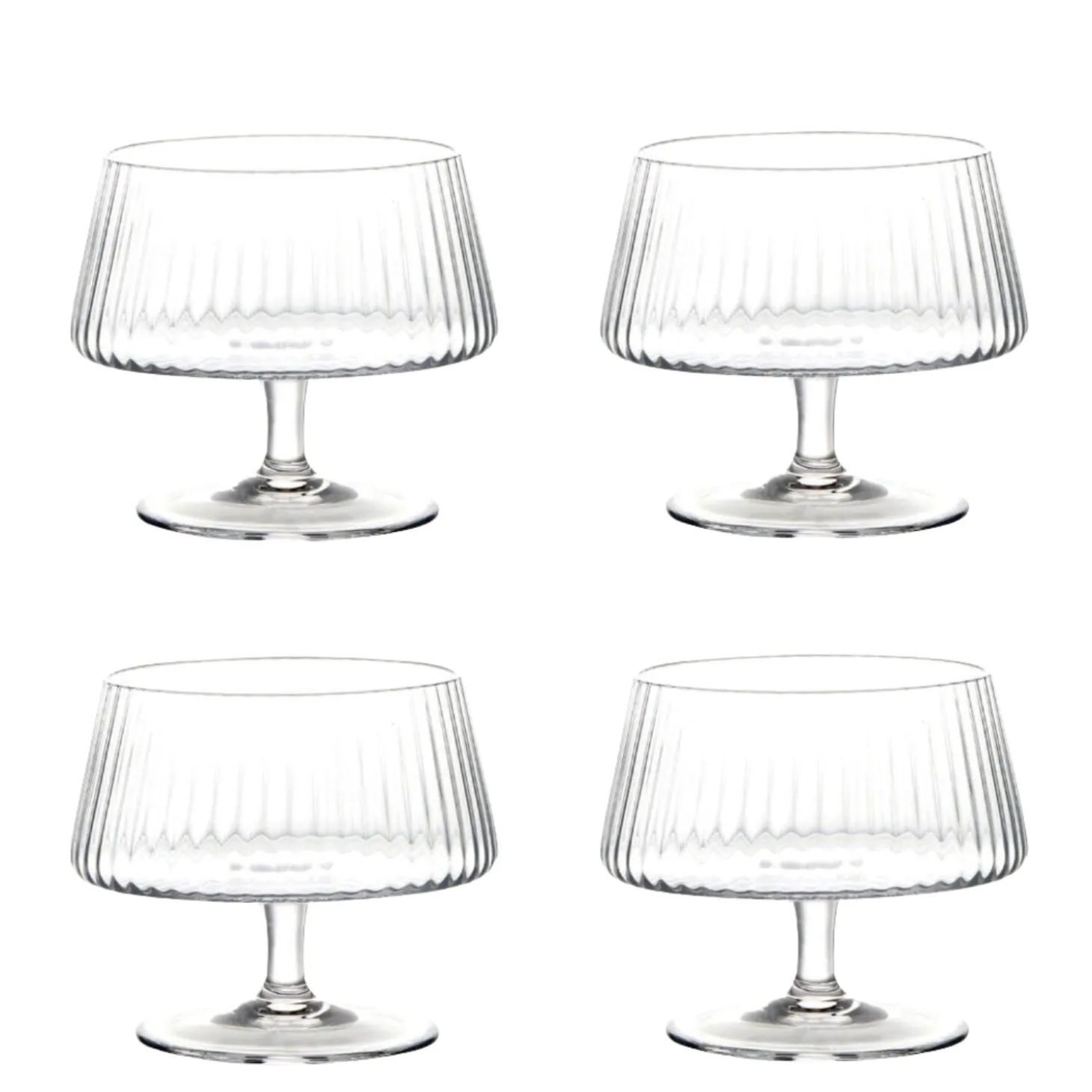 Anton Studio Designs 4-Piece Individual Glass Trifle Bowls - Empire