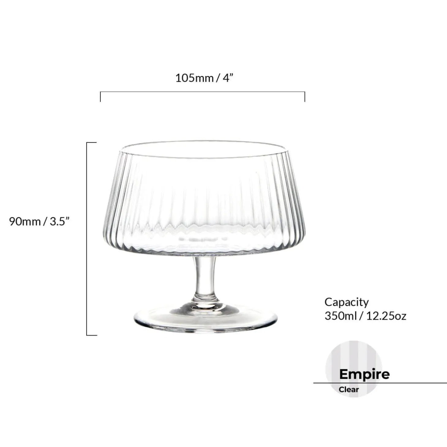 Anton Studio Designs 4-Piece Individual Glass Trifle Bowls - Empire