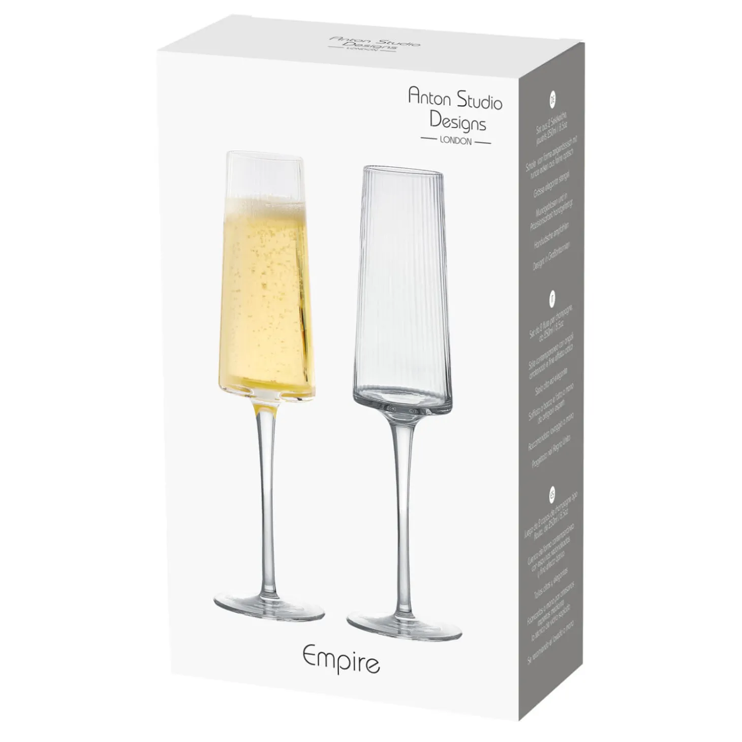 Anton Studio Designs 2-Piece Champagne Flute Set - Empire
